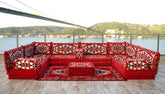 8 Thickness U Sofa Set, Floor Cushions, Handmade Arabic Sofa, Majlis Sofa Set